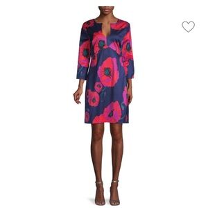 TRINA TURK Coltrane Vanguard Floral Fail dress festive thanksgiving evening